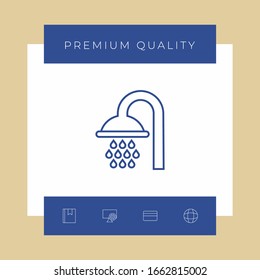 Shower icon symbol. Graphic elements for your design