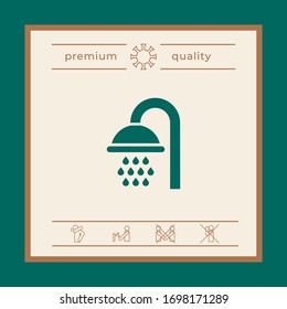 Shower icon symbol. Graphic elements for your design