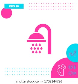 Shower icon symbol. Graphic elements for your design