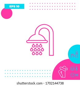 Símbolo de icono de ducha. Elementos gráficos para el diseño