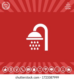 Shower icon symbol. Graphic elements for your design