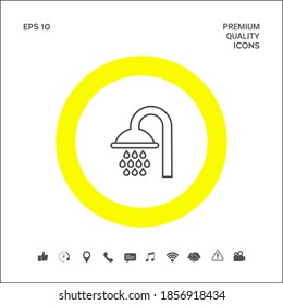 Shower icon symbol. Graphic elements for your design