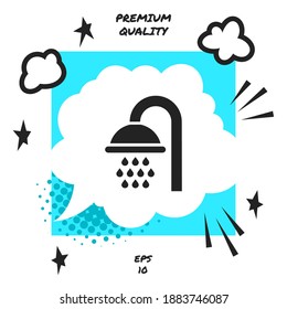 Shower icon symbol. Graphic elements for your design