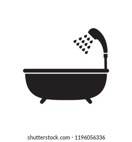 shower icon in trendy flat design 