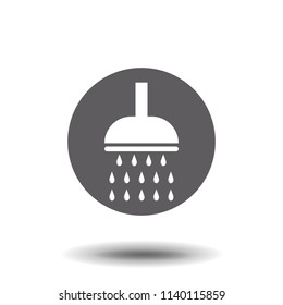 Shower icon in trendy flat style isolated on white background. Shower icon page symbol for your web site design app, UI. Vector illustration.