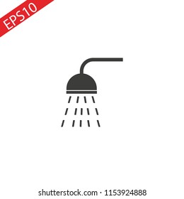 Shower icon in trendy flat style isolated on background. Shower icon page symbol for your web site design Shower icon logo, app, UI. Shower icon Vector illustration, EPS10.