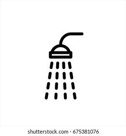 Shower icon in trendy flat style isolated on background. Shower icon page symbol for your web site design Shower icon logo, app, UI. Shower icon Vector illustration, EPS10.