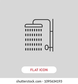 Shower icon vector, bath symbol. Modern flat vector illustration for web and mobile app