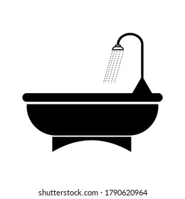 shower icon vector. Bathroom symbol