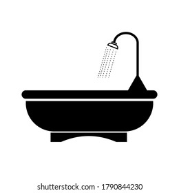 vector de icono de ducha. Símbolo del cuarto de baño