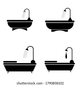 shower icon vector. Bathroom symbol