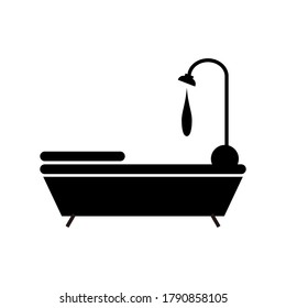 vector de icono de ducha. Símbolo del cuarto de baño