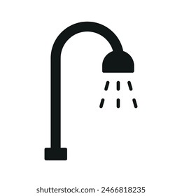 Icono de ducha Plantillas de diseño de Vector simple y moderno