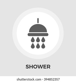 Shower icon vector. Flat icon isolated on the white background. Editable EPS file. Vector illustration.