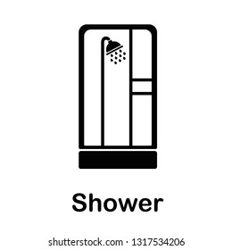 Shower icon vector graphic illustration. 