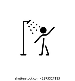 Shower icon vector. hygiene illustration sign. bath symbol.