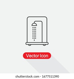 Ilustración Del Vector Del Icono De La Ducha Eps10