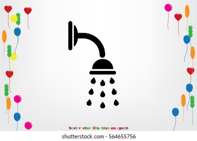 Shower icon vector illustration eps10