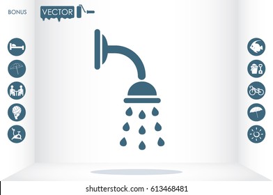 Shower icon vector illustration eps10