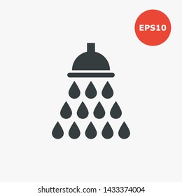 Shower icon. Vector illustration in flat style.