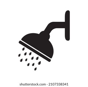 Icono de ducha ilustración vectorial en fondo blanco