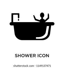 Shower icon vector isolated on white background for your web and mobile app design, Shower logo concept