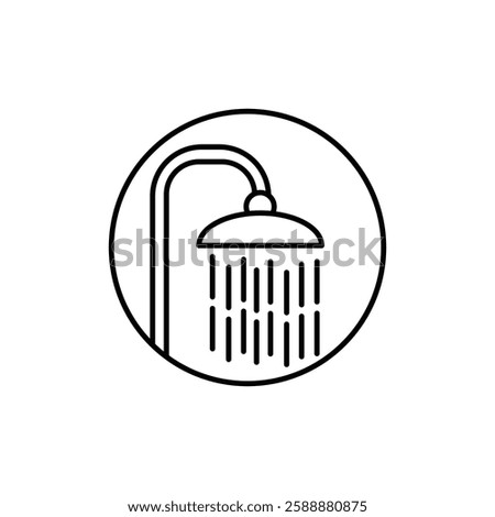 Shower icon Vector logo set flat