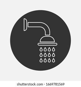 shower icon vector sign isolated on background. shower symbol template color editable. vector eps 10
