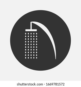 shower icon vector sign isolated on background. shower symbol template color editable. vector eps 10