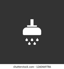 shower icon vector. shower sign on black background. shower icon for web and app