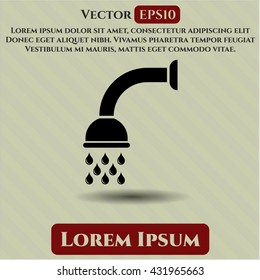 shower icon vector symbol flat eps jpg app web concept website