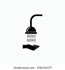 Shower Icon. Wash Hand Symbol - Vector.