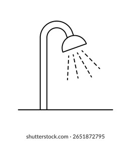 ícone de chuveiro com fundo branco vetor ilustração stock