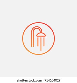 Shower icon.gradient illustration isolated vector sign symbol