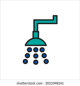 Shower icons symbol vector elements for infographic web