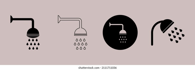 shower icons  symbol vector elements for infographic web