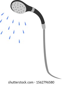 Ducha, ilustración, vector sobre fondo blanco.