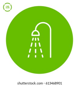 Shower isolated minimal single flat linear icon for application and info-graphic. Bathroom line vector icon for websites and mobile minimalistic flat design.