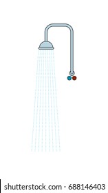Shower isolated. Water and central water supply. Wash