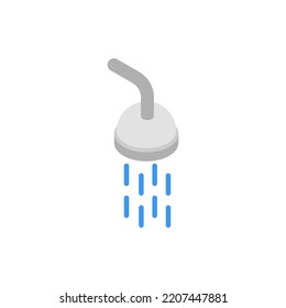 Shower isometric icon. vector illustration