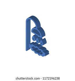 Shower isometric left top view 3D icon