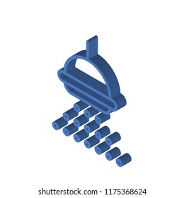 Shower isometric left top view 3D icon