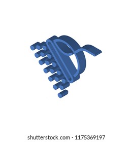 Shower isometric left top view 3D icon