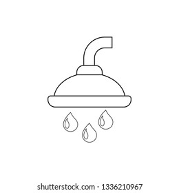 Shower lin icon isolated on white background.