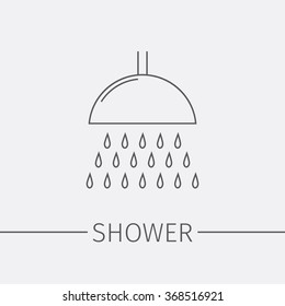 Shower line icon