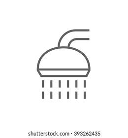 Shower line icon.