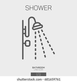 Shower line icon