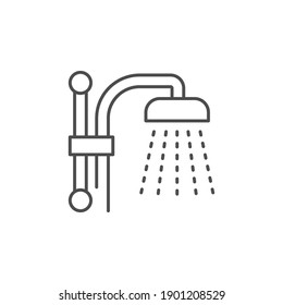 Shower line icon or bath concept