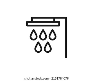 Shower line icon. High quality outline symbol for web design or mobile app. Thin line sign for design logo. Color outline pictogram on white background