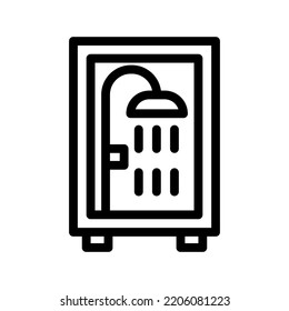 shower line icon illustration vector graphic